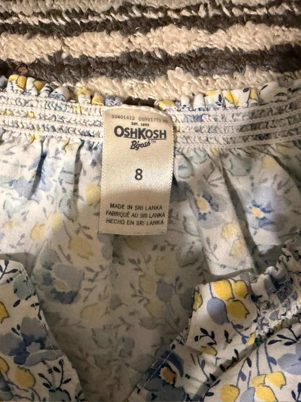 OshKosh B'gosh Blue and Yellow Floral Blouse
